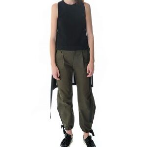TIM COPPENS
RACERBACK TANK WITH SILK PLEATED
BACK